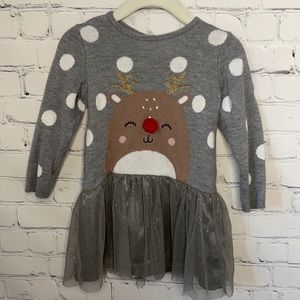 H&M reindeer sweater dress